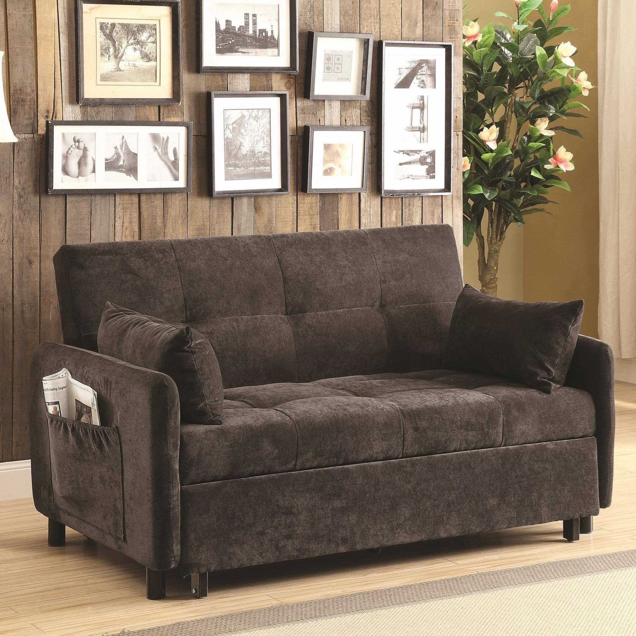 Coaster Futon Sofa Bed Design Inspiration Furniture For Coaster Futons 551075 Dark Brown Sofa Bed Dunk Bright Furniture Rh Dunkandbright Com